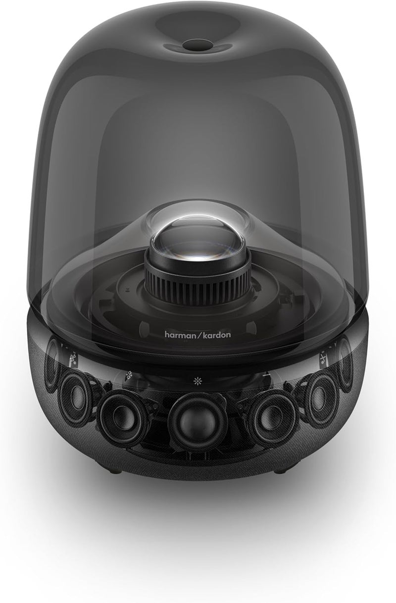هارمان كاردون مكبر صوت هارمان كاردون أورا ستوديو 5 بلوتوث | عرض ضوء محيطي 360° | مكبر صوت ثلاثي الاتجاهات مع مجال صوت ثابت | مضخم صوت عميق | تقنية أورا كاست™ متعددة السماعات | تصميم قبة شفافة متميزة - Image 3