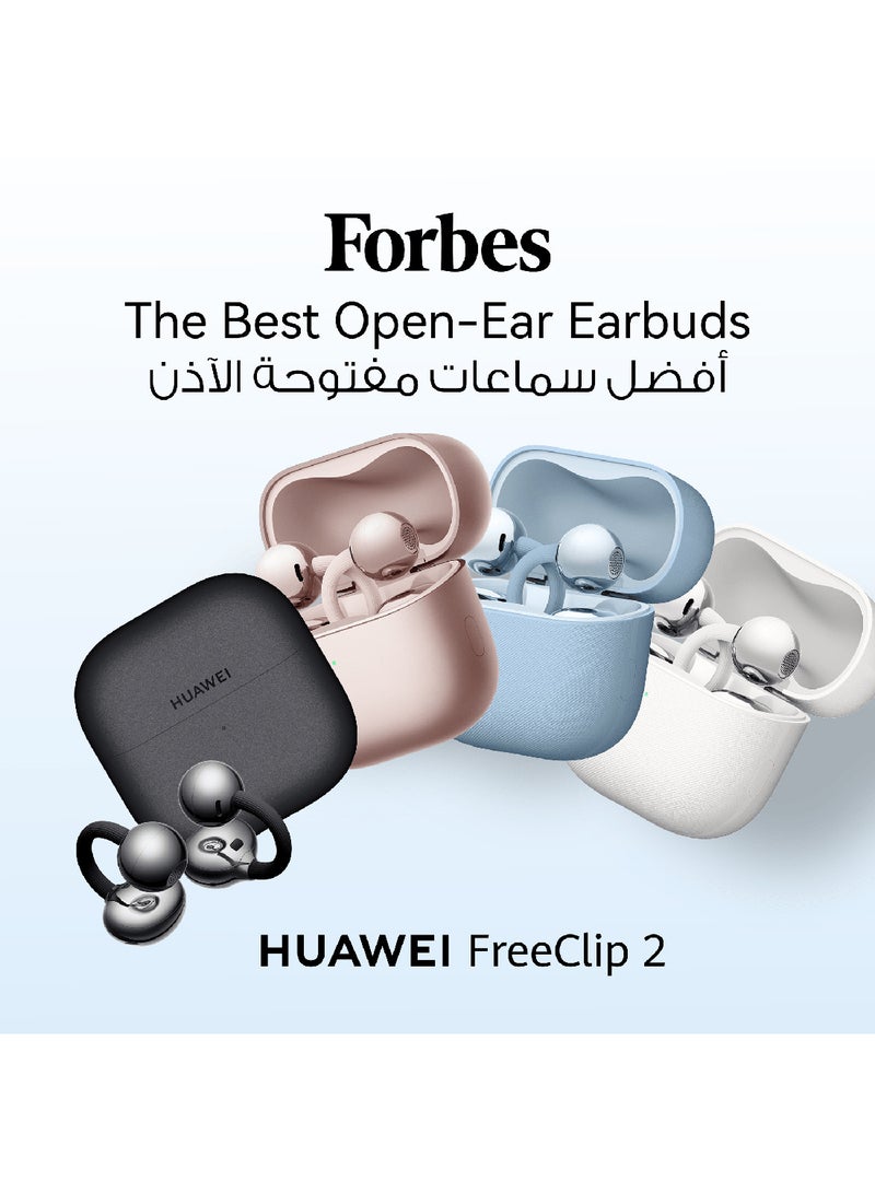 HUAWEI FreeClip 2 Wireless Earphones, Bluetooth Earbuds, Airy C-bridge Design, Adaptive Open-ear Listening, Crystal-clear Calls, 38 Hours Long Battery Life, Compatible with iOS & Android, IP57 With Free Loss Care Rose Gold Rose Gold - Image 3