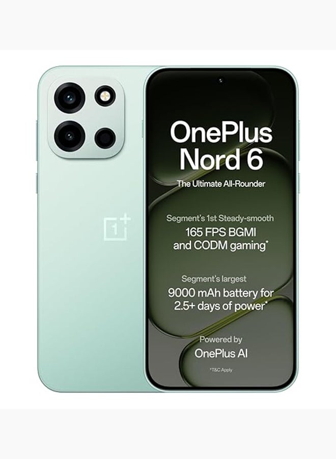 OnePlus Nord 6 Dual SIM Fresh Mint with AI 8GB RAM 256GB 5G - International Version - Image 1