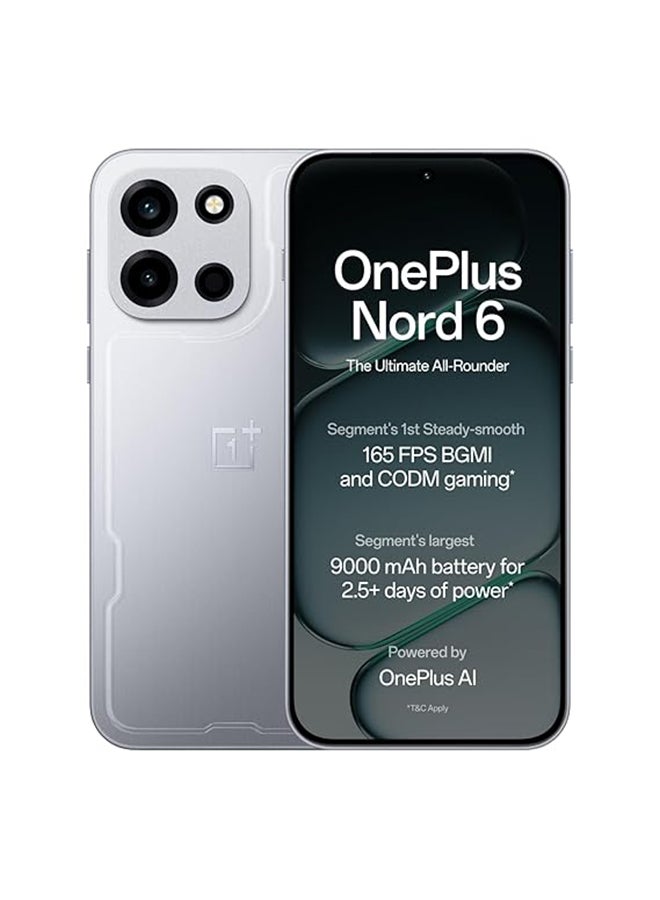 OnePlus Nord 6 Dual SIM Quick Silver with AI 12GB RAM 256GB 5G - Indian Version - Image 1