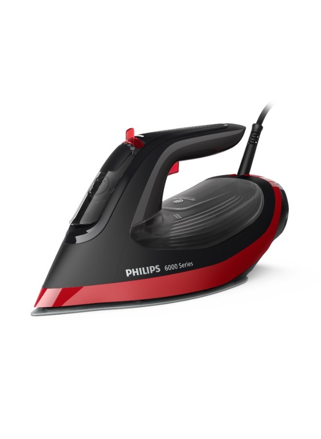 Philips 6000 Series Steam Iron High end irons 300 ml 2800 W DST6130/46 Black/Red - Image 1