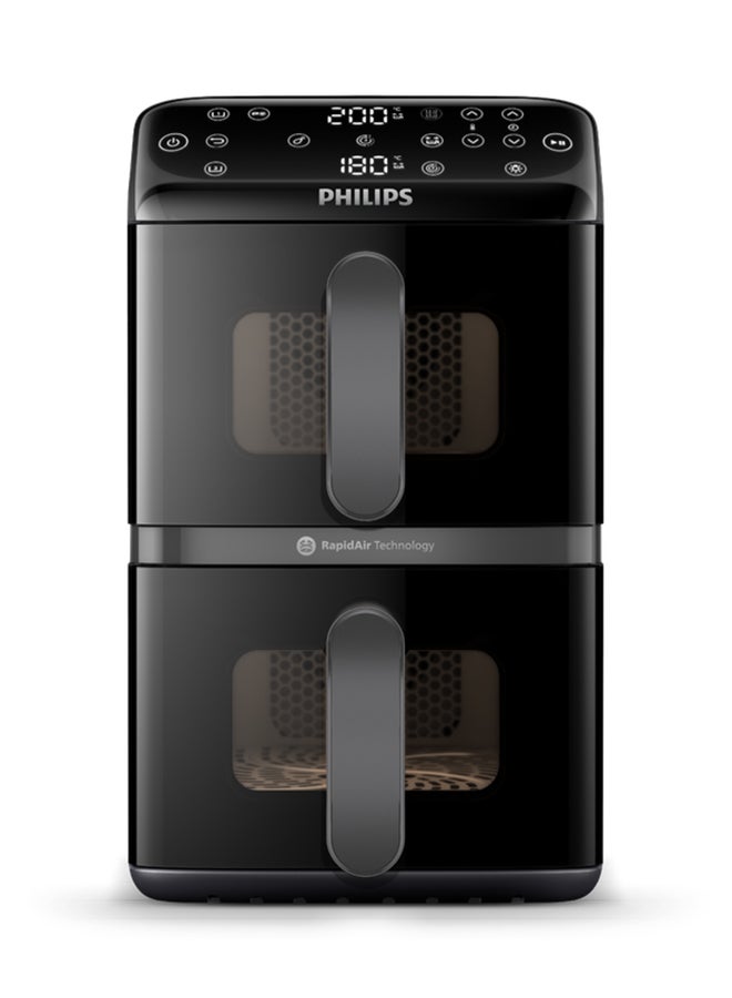 Philips Airfryer 4000 Series Stacked Dual Basket Airfryer 10 L 2750 W NA460/00 black black - Image 1