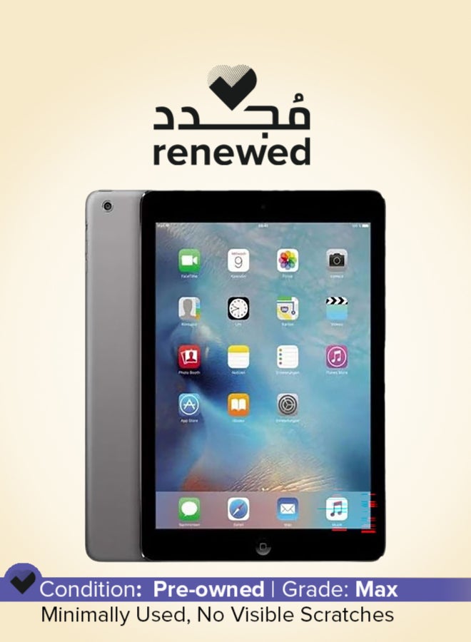 ابل  مجدد - آيباد إير 2013 9.7 بوصة 16 جيجابايت رمادي فضائي مع فيس تايم - النسخة الدولية - Image 1