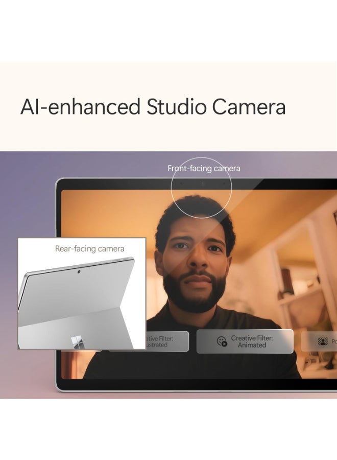 Microsoft Surface Pro  Copilot+ PC With 13 Inch OLED 2.8K (2880x1920) Display 120Hz With 5G Connectivity, Qualcomm Snapdragon X Plus Processor/16GB RAM DDR5/256GB SSD/Windows 11 Home/ English Platinum - Image 2