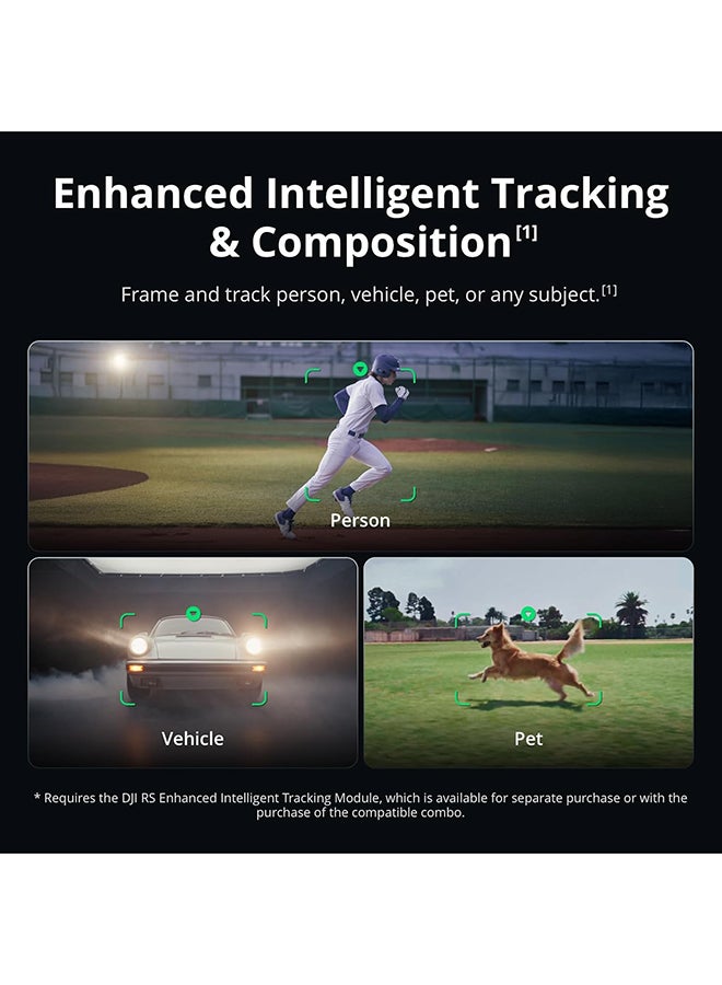 دي جي آي RS 5 Combo, Gimbal Stabilizer for Camera Canon/Sony/Panasonic/Nikon/Fujifilm, Intelligent Tracking, Electronic Briefcase Handle, Fine-Tuning Knobs, New Z-Axis Indicator - Grey - Image 2