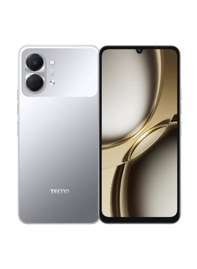 TECNO GO 3 Smartphone Titanium Grey 6.75-Inch IPS LCD 120Hz Display + Unisoc T7250 4nm Processor + 13MP Camera + 5000mAh Battery 15W Type-C Charging + 128GB Storage 4GB RAM + Android 15 + IP64 + Dual Band Wi-Fi & Bluetooth 5.2 - Image 1