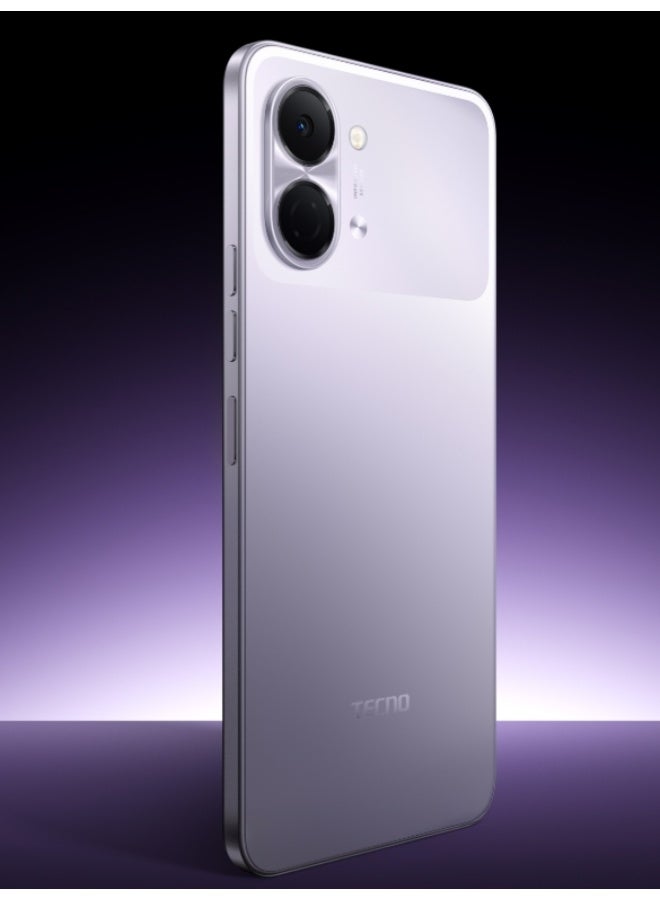 TECNO GO 3 Smartphone Aurora Purple 6.75-Inch IPS LCD 120Hz Display + Unisoc T7250 4nm Processor + 13MP Camera + 5000mAh Battery 15W Type-C Charging + 64GB Storage 4GB RAM + Android 15 + IP64 + Dual Band Wi-Fi & Bluetooth 5.2 - Image 2