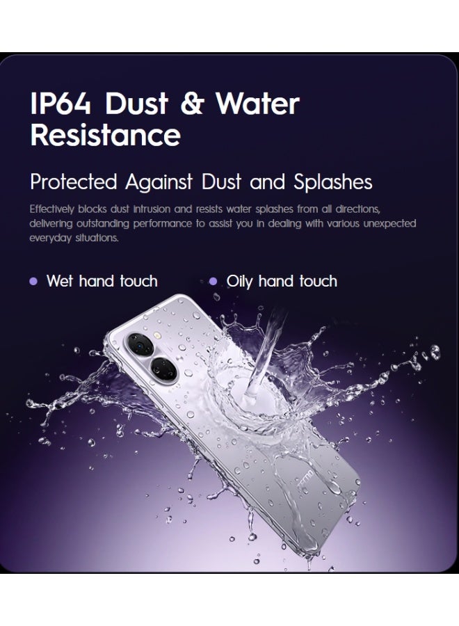 TECNO GO 3 Smartphone Ink Black 6.75-Inch IPS LCD 120Hz Display + Unisoc T7250 4nm Processor + 13MP Camera + 5000mAh Battery 15W Type-C Charging + 128GB Storage 4GB RAM + Android 15 + IP64 + Dual Band Wi-Fi & Bluetooth 5.2 - Image 4