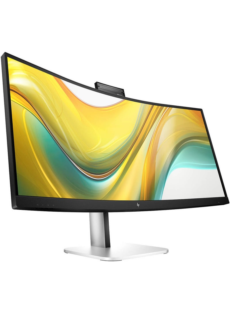 HP شاشة مؤتمرات منحنية USB-C سلسلة 5 برو، 34" VA، دقة WQHD، معدل تحديث يصل إلى 100Hz، زمن استجابة 5ms (GtG Overdrive)، كاميرا ويب بدقة 5mp - Image 3