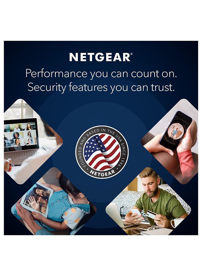 نت جير Orbi RBE872 Wi-Fi 7 Mesh System 2-Pack (Router + Satellite), Tri-Band 2.4/5/6 GHz, Up to 21Gbps, Whole Home Coverage 6000 sq ft, 150 Devices, 10G WAN & Multi-Gig LAN Ports, WPA3 Security, Orbi App Managed, Ideal for 8K Streaming & Gaming white - Image 3