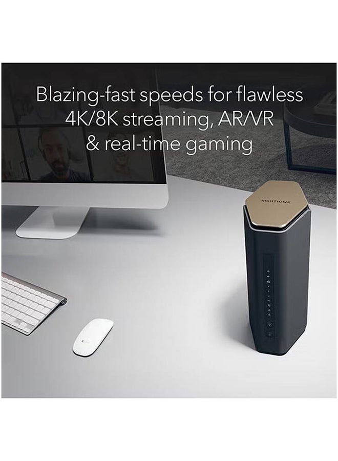 نت جير Nighthawk RS600 Wi-Fi 7 Tri-Band Router – 18Gbps Ultra-Fast Speed, 8 High-Performance Antennas, Quad-Core 2GHz Processor, 10Gbps WAN & LAN, 3x 1Gbps LAN, USB 3.0, Coverage Up to 3,300 sq.ft, Supports 150+ Devices, WPA3 Security, NETGEAR Armor & Nighthawk App black - Image 5