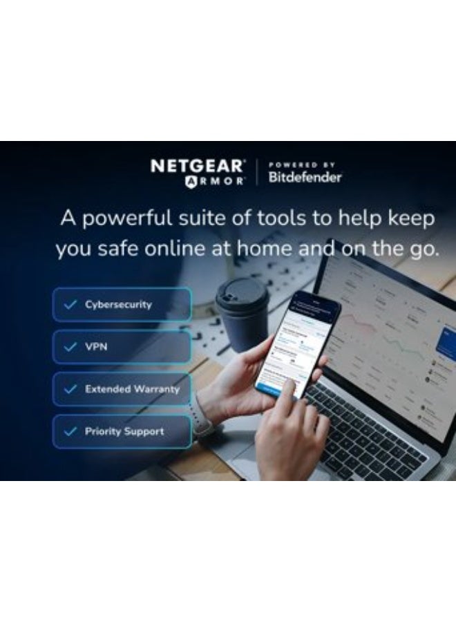 نت جير Orbi 870 Series RBE873 Tri-Band WiFi 7 Mesh System (3-Pack), Up to 21Gbps, BE21000, Covers Up to 9,000 sq.ft, Supports 150+ Devices, 6GHz/5GHz/2.4GHz, 10GbE WAN + 2.5GbE LAN, WPA3 Security, Router + 2 Satellites | RBE873-100EUS white - Image 5