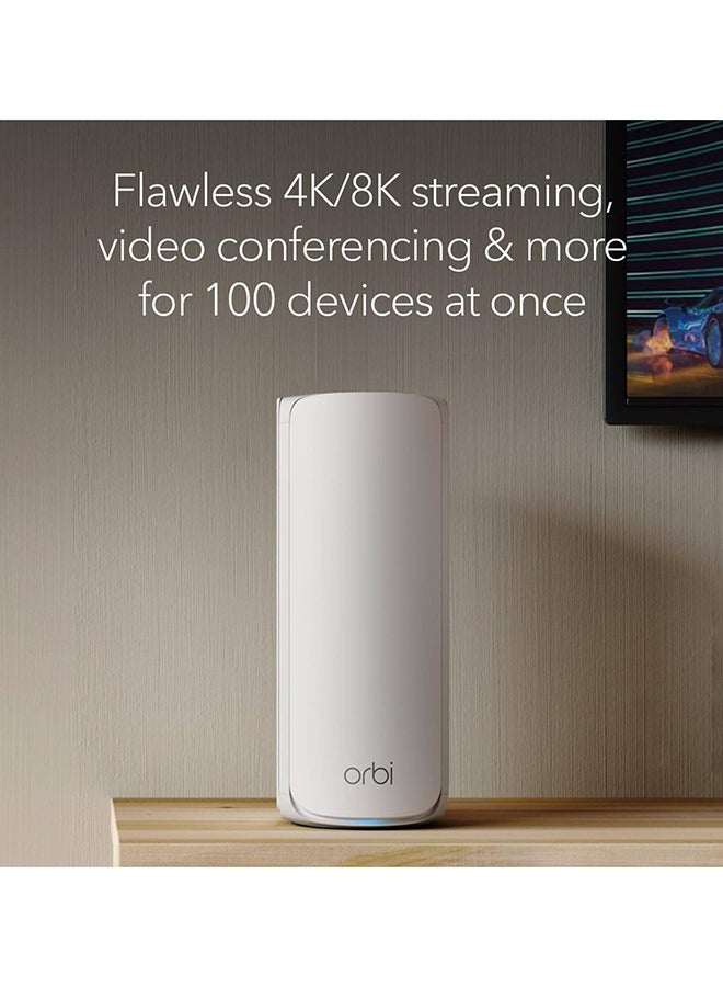 نت جير Orbi 770 Series RBE772 Tri-Band WiFi 7 Mesh System – Up to 11Gbps, 2-Pack Router + Satellite, 2.4/5/6GHz, 5,500 sq.ft Coverage, Supports 100+ Devices, Multi-Gig 2.5GbE, Smart Home & Gaming Ready, NETGEAR Armor Security, Mobile App Management | RBE772-100EUS white - Image 5