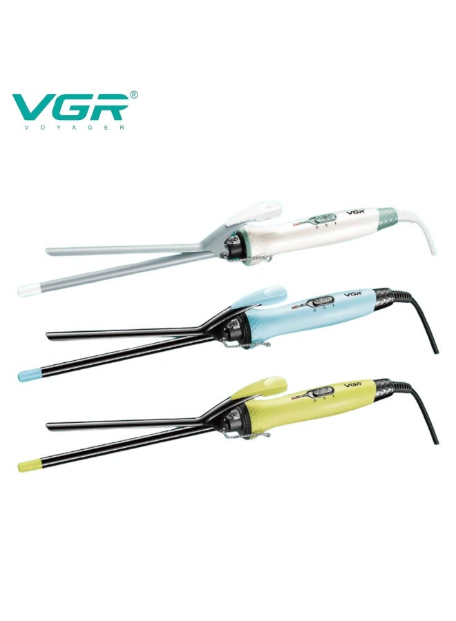 VGR Hair Curler V-576 For Women , 9mm Automatic Curling Iron with Titanium & Ceramic Coating, Adjustable Temperature up to 220°C, On/Off Switch, Swivel Cord & Foldable Stand , Professional Hair Styling Tool green - Image 3