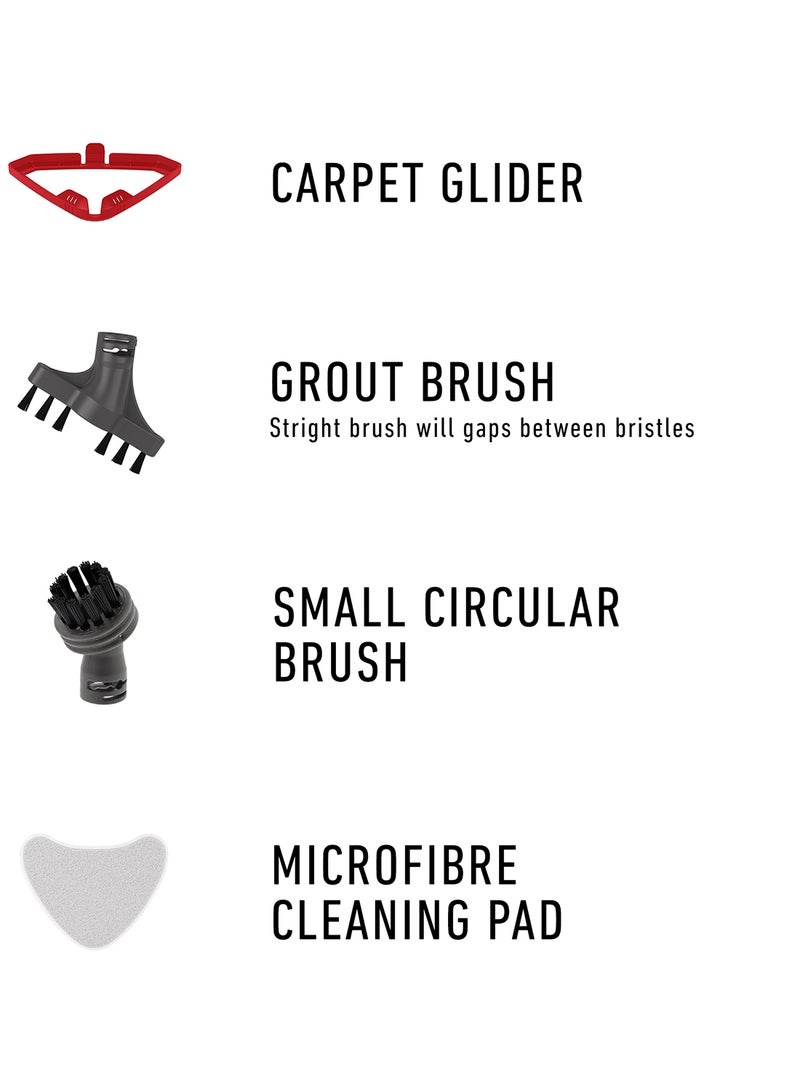 هوفر مكنسة بخارية هوفر 5 في 1 | 1300 واط منظف بخاري قوي مع يد قابلة للفصل، تصميم خفيف الوزن، أدوات تنظيف متعددة الاستخدامات للأرضيات، المطبخ والحمام | HS84-SM2-ME - Image 4