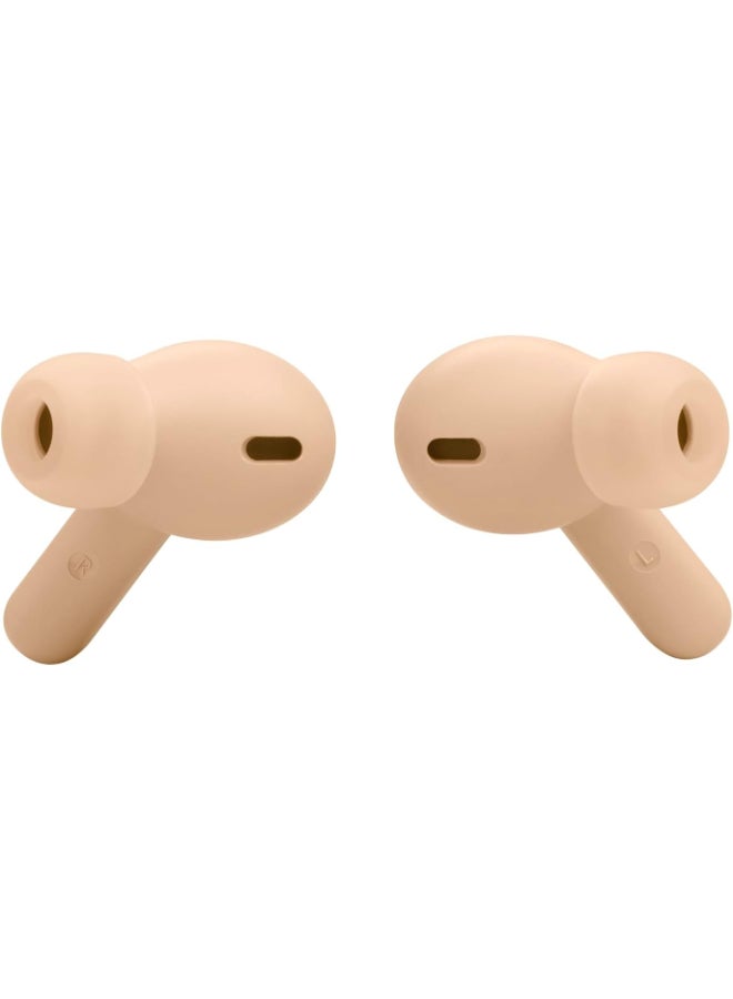 جي بي إل مجدد - سماعات أذن لاسلكية حقيقية Vibe Beam مع صوت عميق، بلوتوث 5.2، مقاومة للماء والغبار، بيج - Image 3