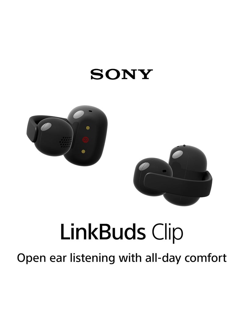 سوني Sony WF-LC900 LinkBuds Clip Wireless Earbuds with Open-Ear Design, Bluetooth 5.3, 37 Hours Battery Life, black - Image 2