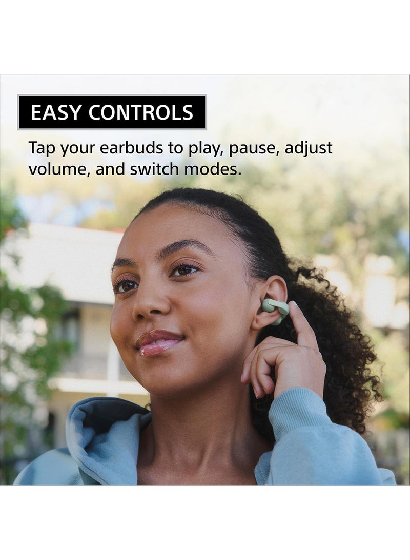 سوني Sony WF-LC900 LinkBuds Clip Wireless Earbuds with Open-Ear Design, Bluetooth 5.3, 37 Hours Battery Life, black - Image 5