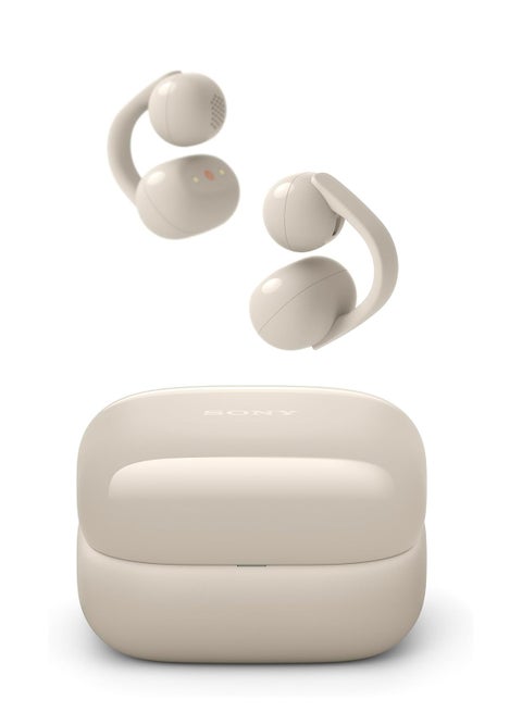 Sony WF-LC900 LinkBuds Clip Wireless Earbuds with Open-Ear Design, Bluetooth 5.3, 37 Hours Battery Life, Greige