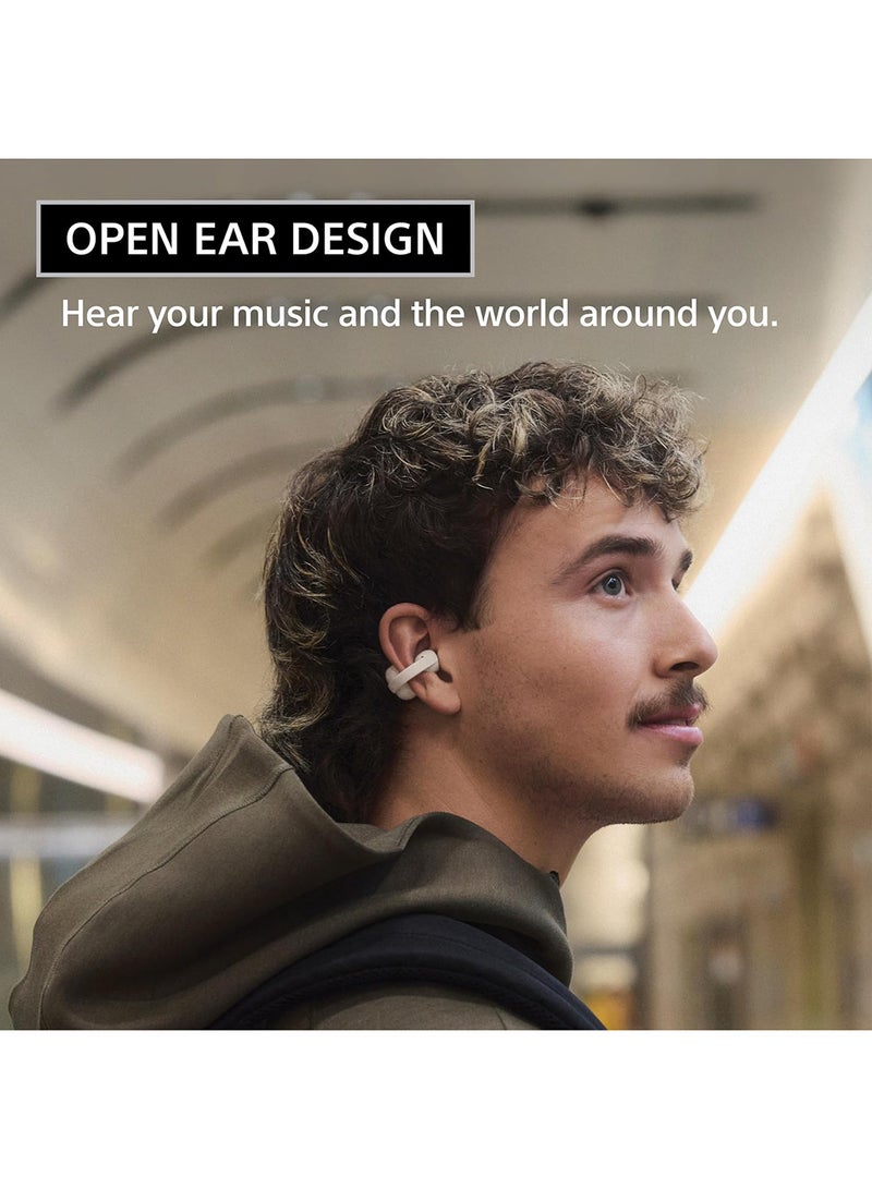 سوني Sony WF-LC900 LinkBuds Clip Wireless Earbuds with Open-Ear Design, Bluetooth 5.3, 37 Hours Battery Life, Cream - Image 3