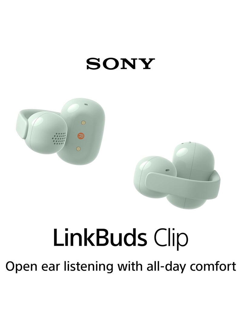 Sony WF-LC900 LinkBuds Clip Wireless Earbuds with Open-Ear Design, Bluetooth 5.3, 37 Hours Battery Life green - Image 2