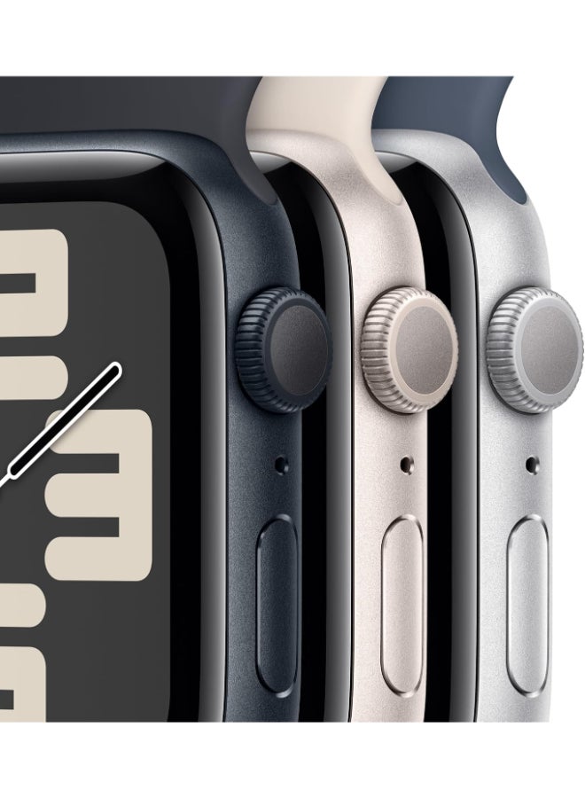 ابل  Certified Pre Owned - Watch SE (2nd Gen, 2023) GPS 40mm Smartwatch with Aluminum Case and Sport Loop Midnight - Image 3