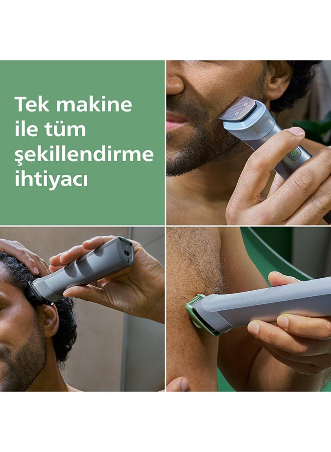 فيليبس مقص شامل MG5942/15 | 13 في 1 للعناية بالوجه والشعر والجسم | شفرات ذاتية الشحذ بدون صيانة | 120 دقيقة بدون سلك | مقاوم للماء بالكامل | شحن USB-A | حقيبة - Image 3