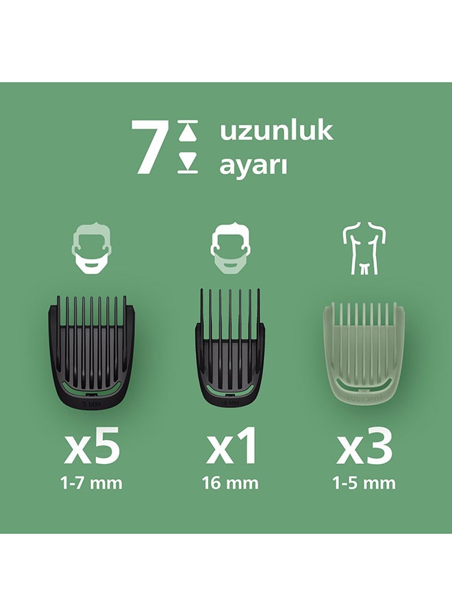 فيليبس مقص شامل MG5942/15 | 13 في 1 للعناية بالوجه والشعر والجسم | شفرات ذاتية الشحذ بدون صيانة | 120 دقيقة بدون سلك | مقاوم للماء بالكامل | شحن USB-A | حقيبة - Image 2