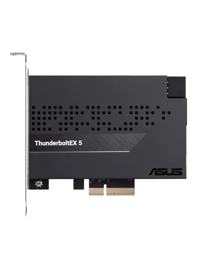 أسوس بطاقة توسيع ThunderboltEX 5 PCIe 4.0 x4 – منفذي Thunderbolt 5 USB-C، عرض نطاق يصل إلى 120Gbps، دعم DisplayPort 2.1، دعم حتى ثلاث شاشات 8K@60Hz، توصيل طاقة يصل إلى 130W، دعم سلسلة الدوائر، متوافقة مع Windows 11 | 90MC0E50-M0EAY0 - Image 1