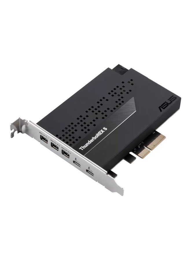 أسوس بطاقة توسيع ThunderboltEX 5 PCIe 4.0 x4 – منفذي Thunderbolt 5 USB-C، عرض نطاق يصل إلى 120Gbps، دعم DisplayPort 2.1، دعم حتى ثلاث شاشات 8K@60Hz، توصيل طاقة يصل إلى 130W، دعم سلسلة الدوائر، متوافقة مع Windows 11 | 90MC0E50-M0EAY0 - Image 2