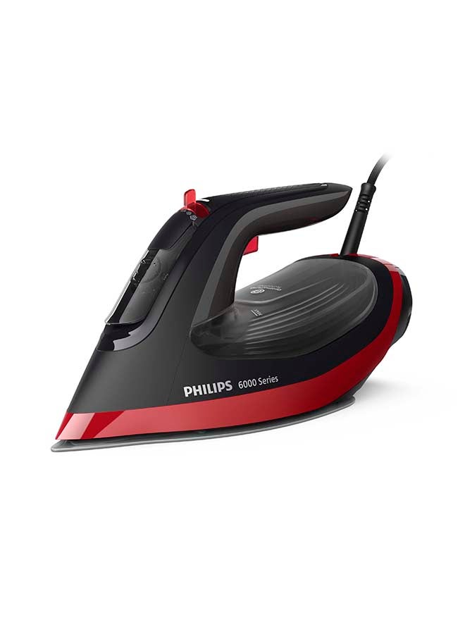 Philips 6000 Series Steam Iron High End Irons 300 ml 2800 W DST6130/46 Black-Red - Image 1