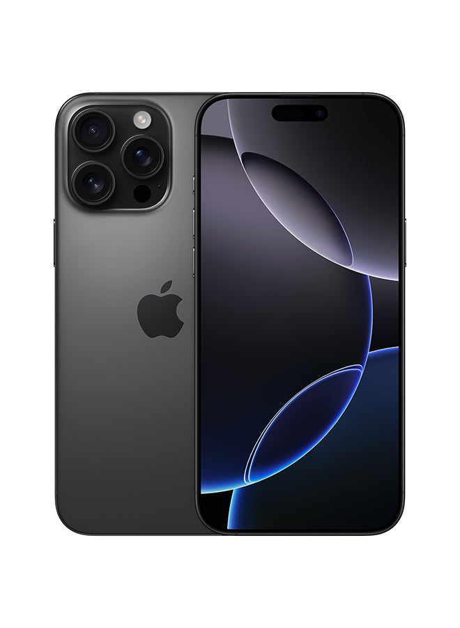 ابل  Renewed - iPhone 16 Pro Max 512GB Black Titanium 5G (E-sim only) With FaceTime - USA Version - Image 1