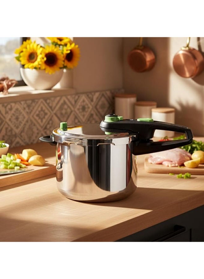 تيفال Tefal Sensor Pressure Cooker, 10L, Stainless Steel - 500210 silver - Image 2