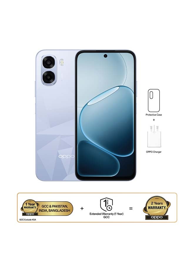 أوبو A6t ثنائي الشريحة 5G كريستال أزرق 6GB RAM 256GB - نسخة الشرق الأوسط - Image 1