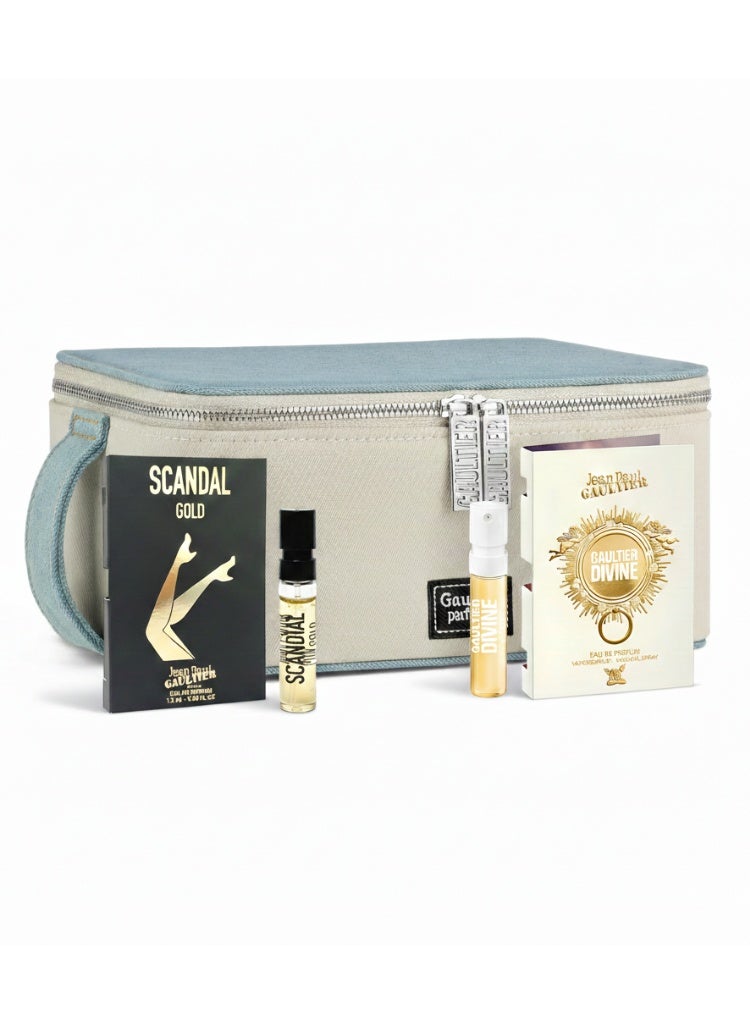 Jean Paul GAULTIER Gift set consisting of (makeup bag + two 1.5ml perfume samples) 1.5ml - Image 1