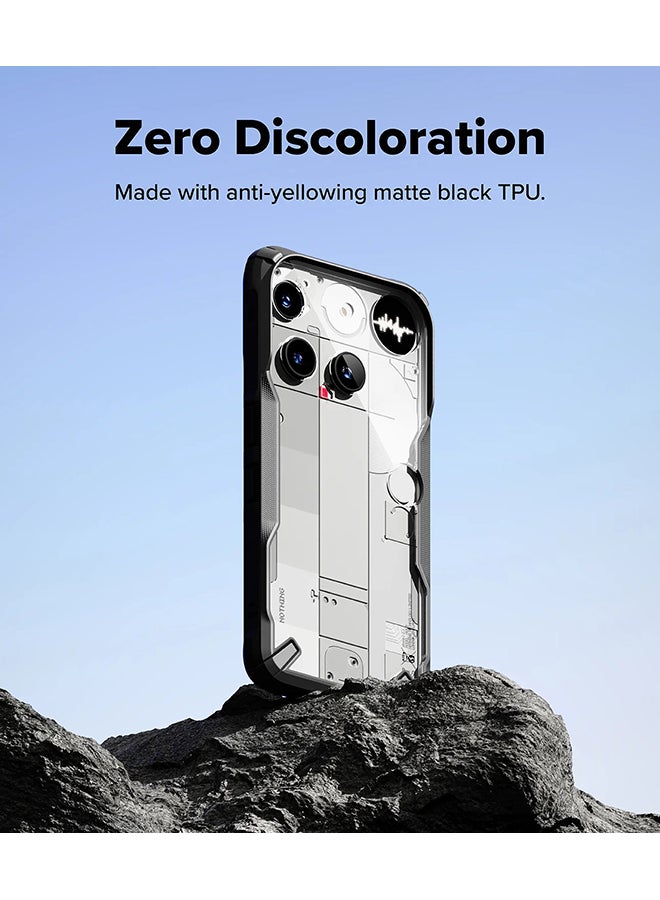 رينجك Fusion-X Case For Nothing Phone (3), Military-Grade Protection, Anti-Scratch Advanced Rugged Heavy Duty Bumper PC + TPU Cover - Camo Black - Image 4