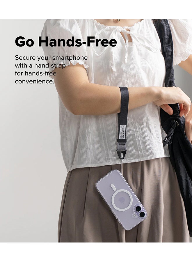 Ringke Design Hand Strap, Phone Wrist Strap for Camera and Phone Strap, Adjustable Sturdy Universal Crossbody Strap - Graphite - Image 3
