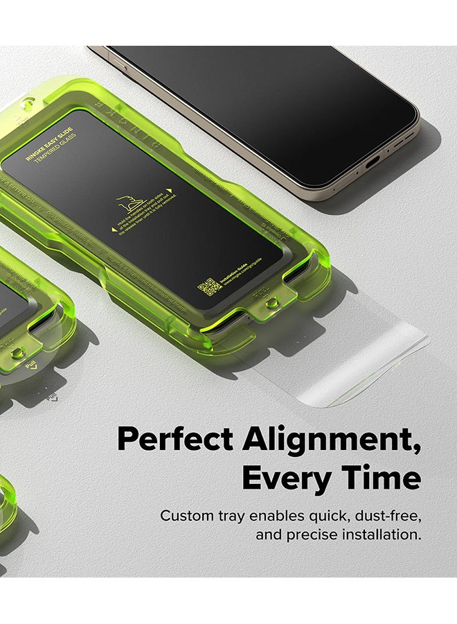 Ringke Easy Slide Tempered Glass, Easy Installation Tool for OnePlus 15 Screen Protector, 9H Hardness Shatterproof Protector- 2 Pack, W Installation Jig - Clear - Image 3