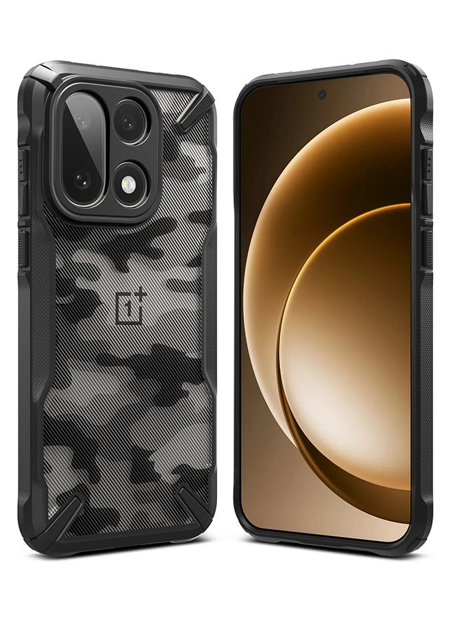 Ringke Fusion-X Case For OnePlus 15, Military-Grade Protection, Anti-Scratch Advanced Rugged Heavy Duty Bumper PC + TPU Cover - Camo Black - Image 1