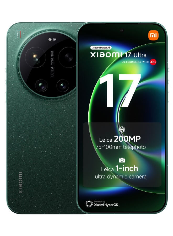 شاومي 17 ألترا ستارلايت أخضر 16 جيجابايت رام 512 جيجابايت 5G - النسخة العالمية - Image 1