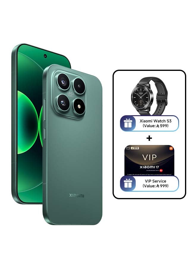 شاومي 17 فنتشر أخضر 12 جيجابايت رام 512 جيجابايت 5G مع هدايا مجانية (ساعة شاومي S3 + بطاقة خدمة الضمان الافتراضية VIP) - النسخة العالمية - Image 1