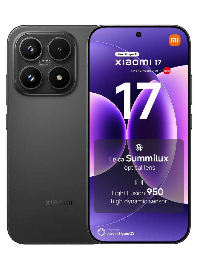 شاومي 17 Black 12GB RAM 512GB 5G - Global Version - Image 1