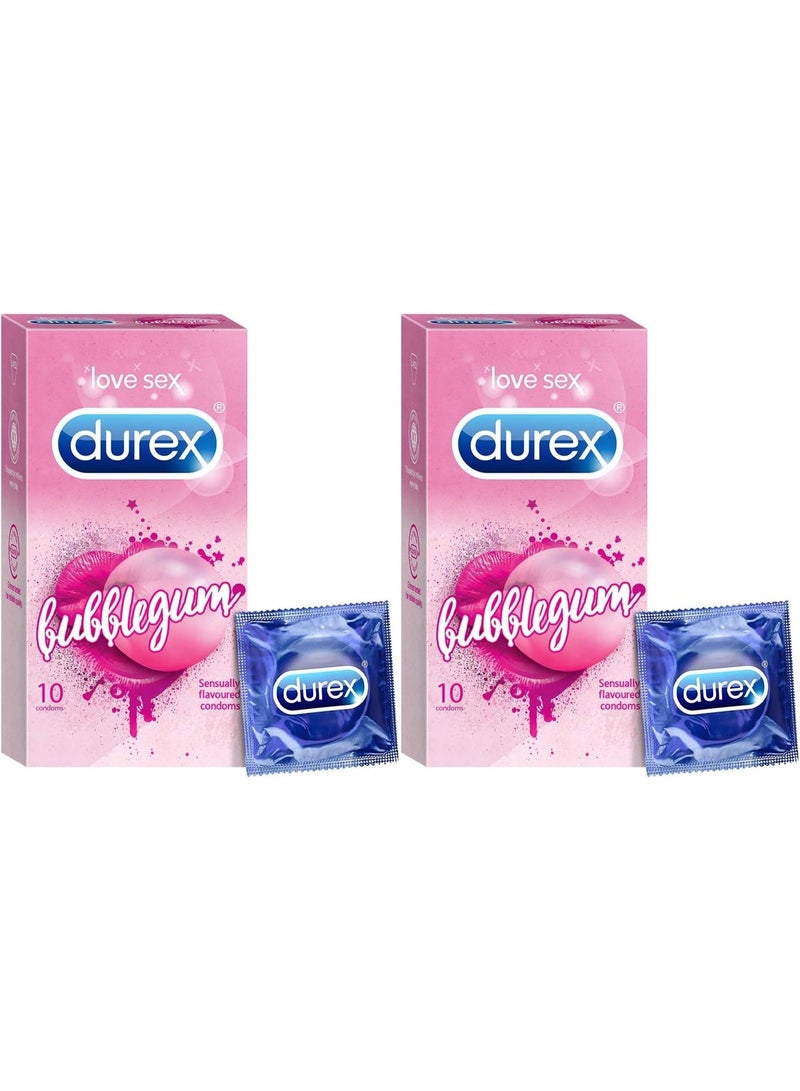 Durex Pack Of 2 Durex 12-Piece Extra Thin Bubblegum flavored Condoms - Image 2