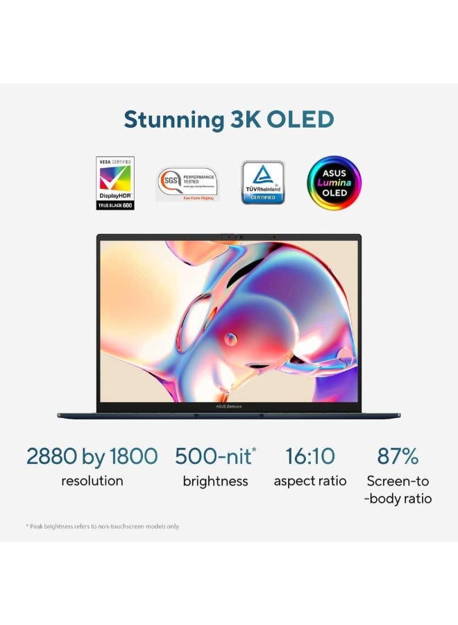 ASUS Zenbook 14 (2025) Ultrabook – 2nd Series / Intel Core Ultra 9-285H / 14inch 3K / 1TB SSD / 32GB RAM / Shared Intel Arc Graphics / Windows 11 Home / Ponder Blue – [UX3405CA-PZ060W] Ponder Blue - Image 4