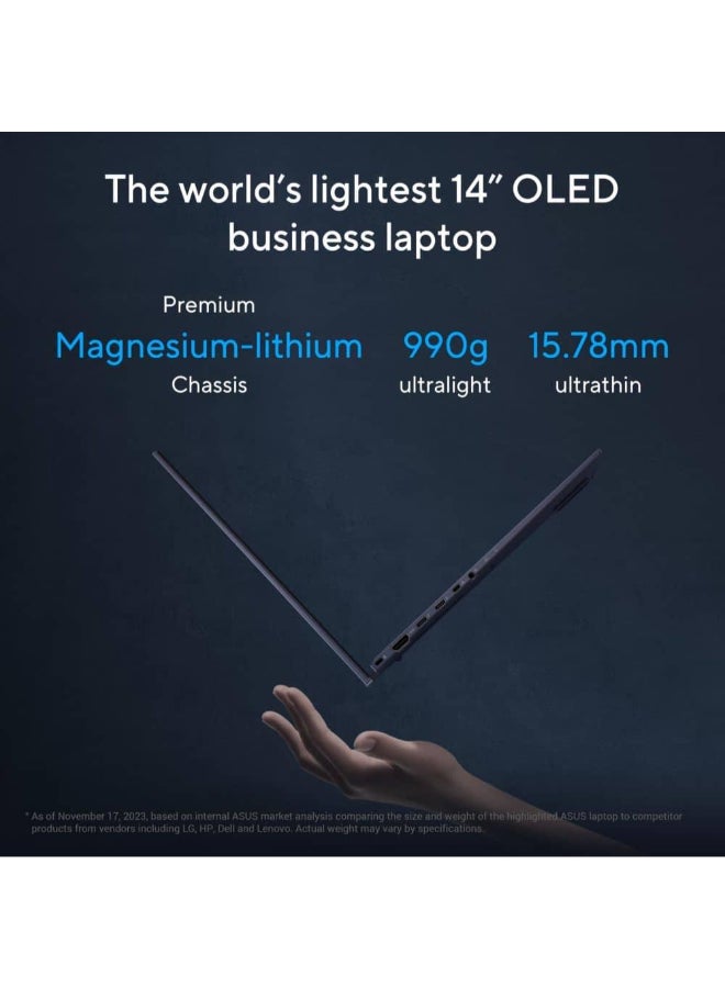 ASUS Laptop (2025) Copilot+ PC- 1st Series / Intel Core 7-150U / 14inch WQXGA / 1TB SSD / 32GB RAM / Shared Intel UHD Graphics / Windows 11 Pro / Black – [B9403CVAR-C7321TB1X] Star Black - Image 4