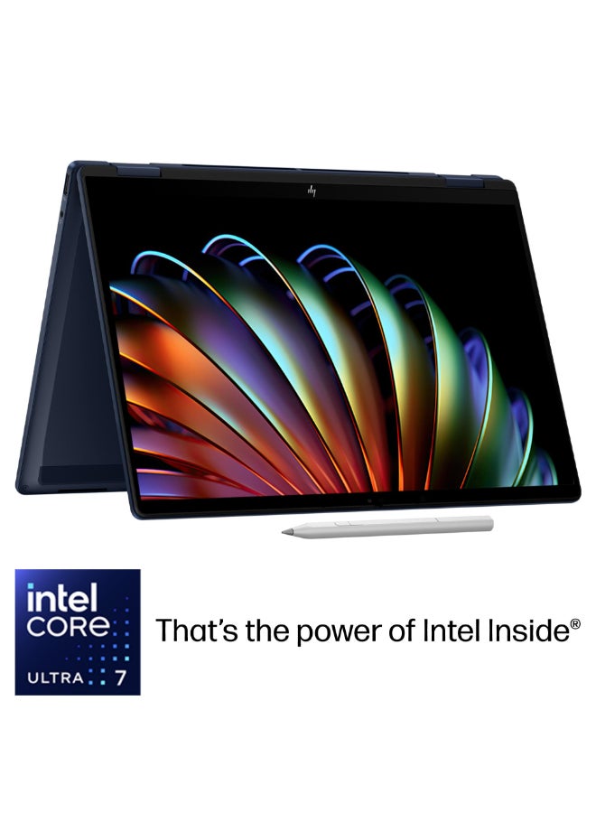 HP OmniBook X 2-in-1 Convertible (2025) Laptop – 2nd Series / Intel Core Ultra 7-256V / 14inch 3K / 1TB SSD / 16GB RAM / 8GB Intel Arc 140V GPU Graphics / Windows 11 Home Atmospheric Blue – [14-FM0008NE] Atmospheric Blue - Image 1