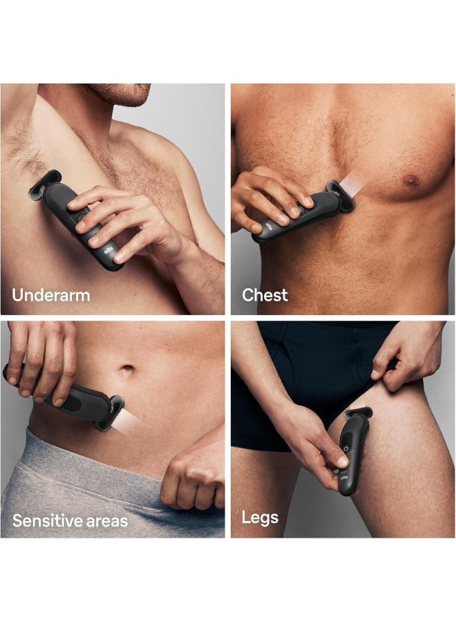 BRAUN All-in-one Trimmer 7 MGK7331, 10-in-1 Beard Trimmer For Men, Hair Clipper, For Face, Hair, Body - Black - Image 3