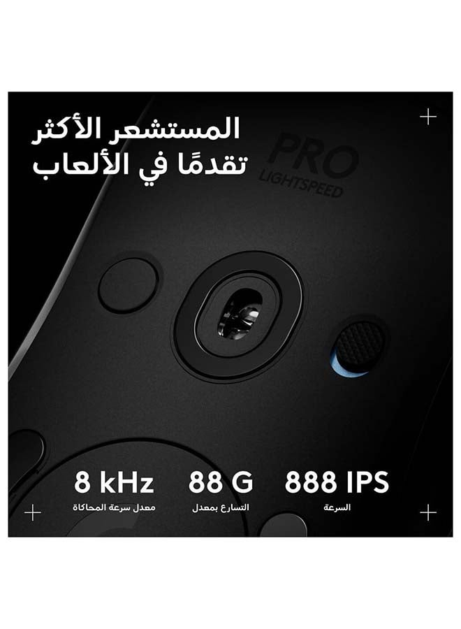 لوجيتيك ماوس الألعاب اللاسلكي Logitech G PRO 2 LIGHTSPEED، ماوس لليد اليمنى أو اليسرى مع ما يصل إلى 4 أزرار جانبية مغناطيسية قابلة للتخصيص والتبديل، مستشعر 44K DPI، شحن USB-C، للكمبيوتر الشخصي / ماك - أسود - Image 4