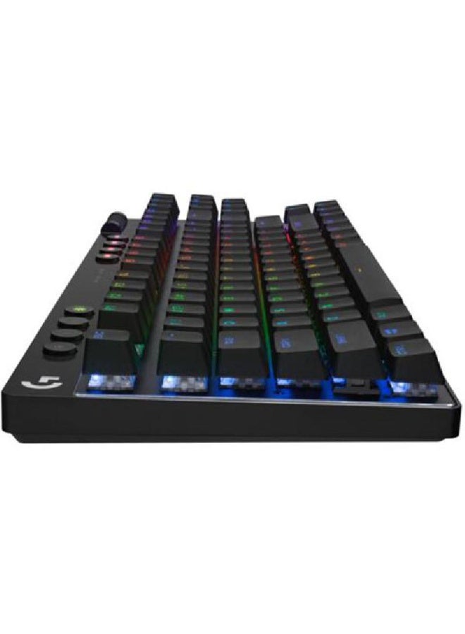 لوجيتيك لوحة مفاتيح الألعاب اللاسلكية G PRO X TKL LIGHTSPEED، تصميم مضغوط بدون لوحة الأرقام، إضاءة LIGHTSYNC RGB، مفاتيح PBT، مفاتيح لمسية (GX بني)، تخطيط US INTL - أسود - Image 3