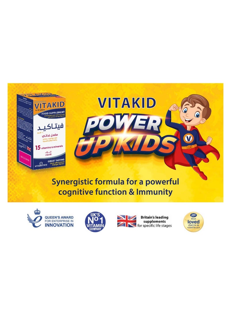 Vitabiotics Vitakid Multivitamin Liquid 150 Ml - Image 3